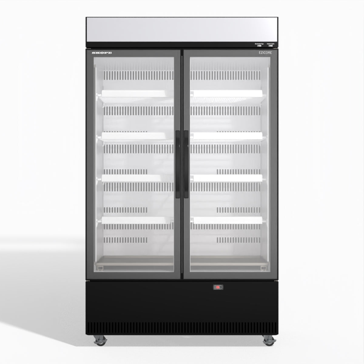 Skope EziCore BCE1200N 2 Glass Door Display or Storage Fridge 1030L - BCE1200N