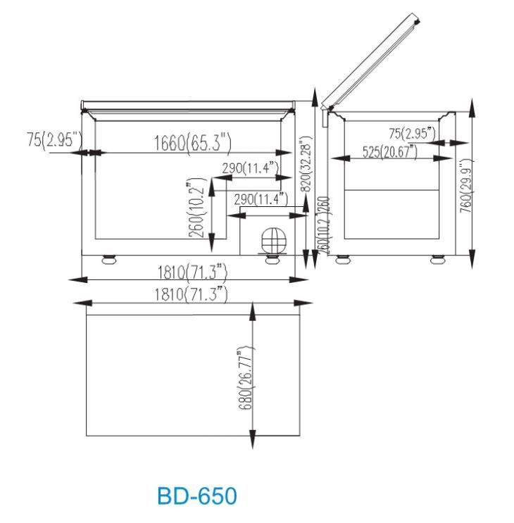 Commercial Chest Freezers 650 | Atosa | BD-650
