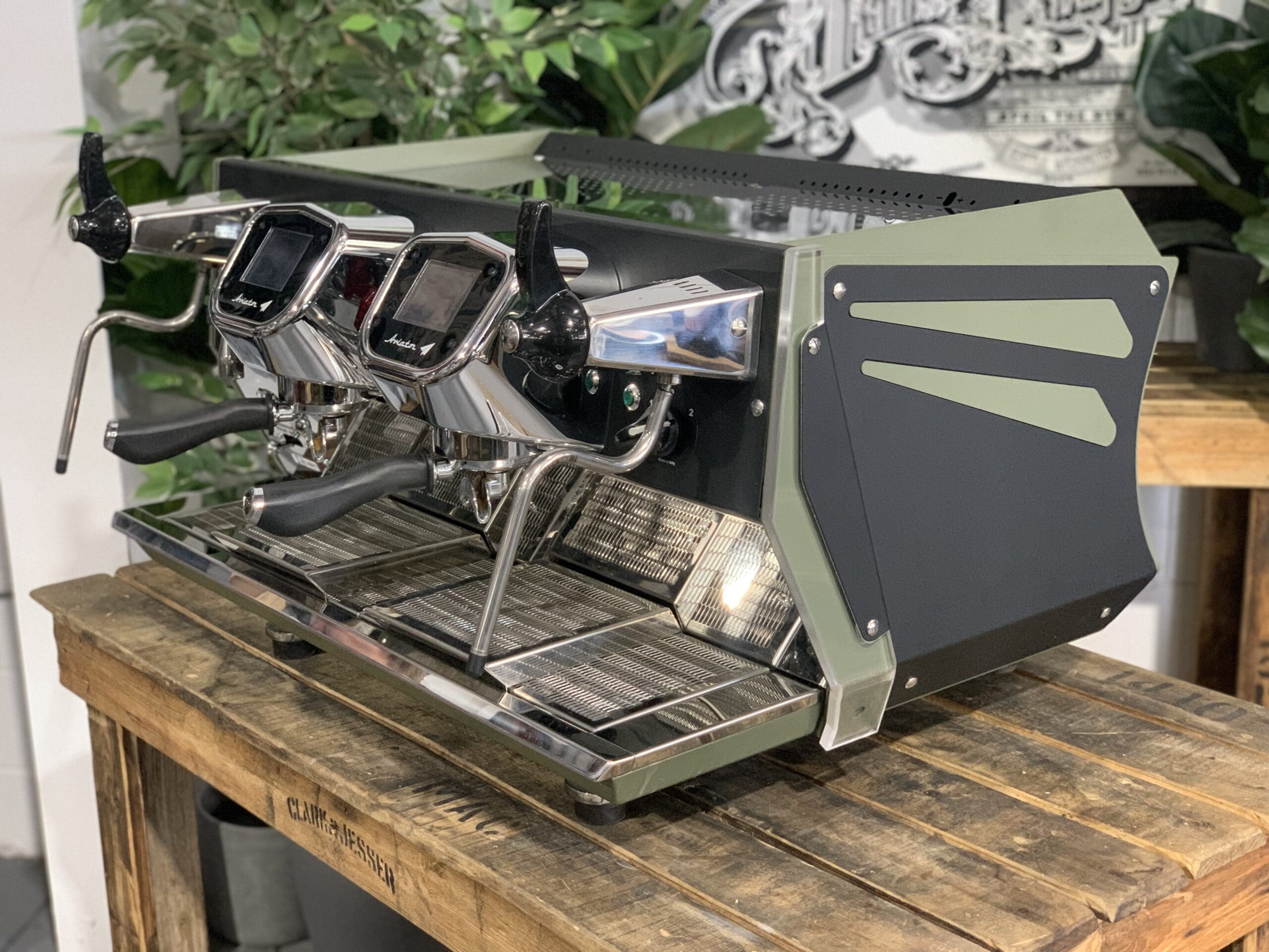 BFC Aviator Dark Green - 2 Group Commercial Espresso Machine - Black