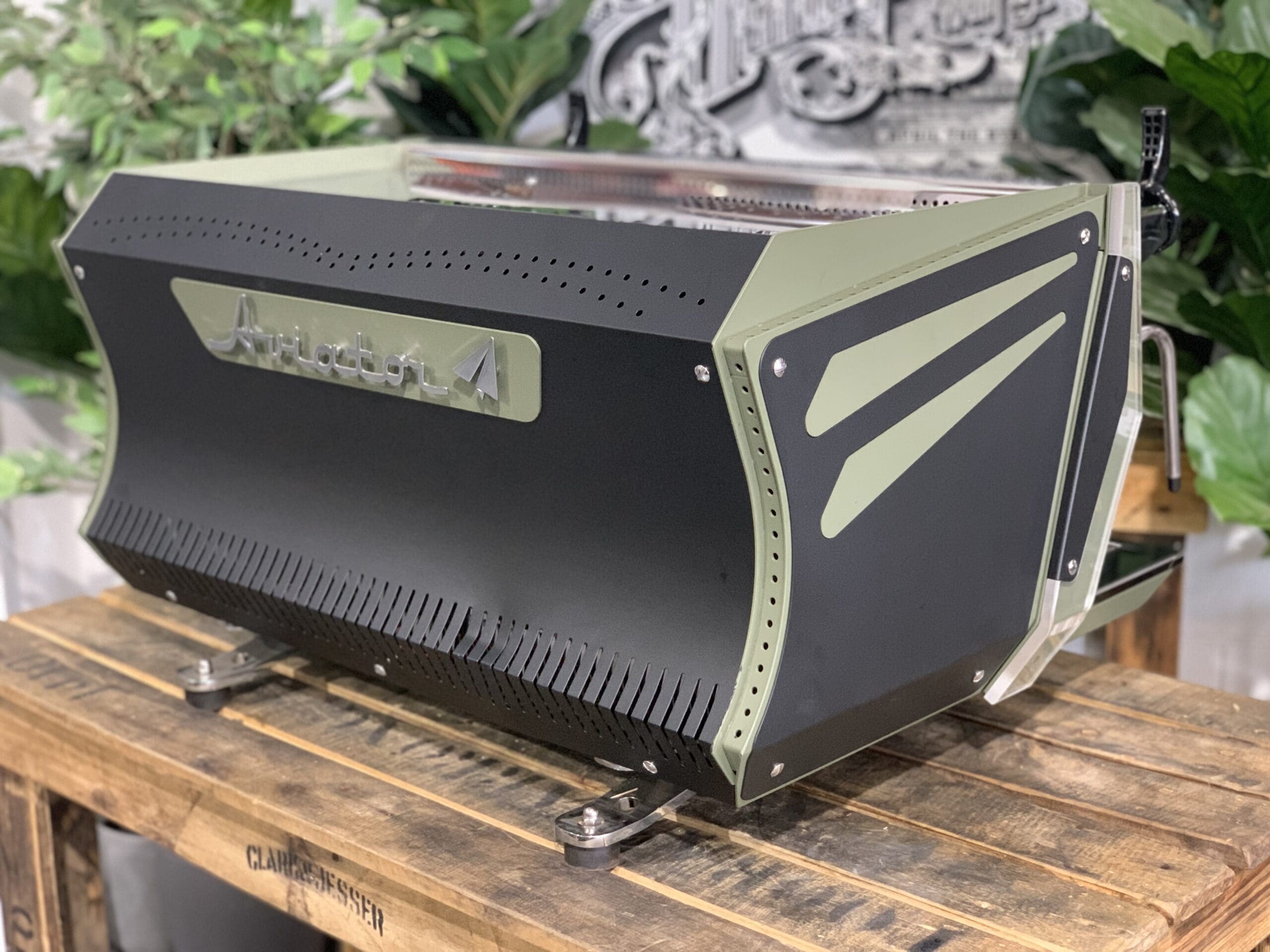 BFC Aviator Dark Green - 2 Group Commercial Espresso Machine - Black