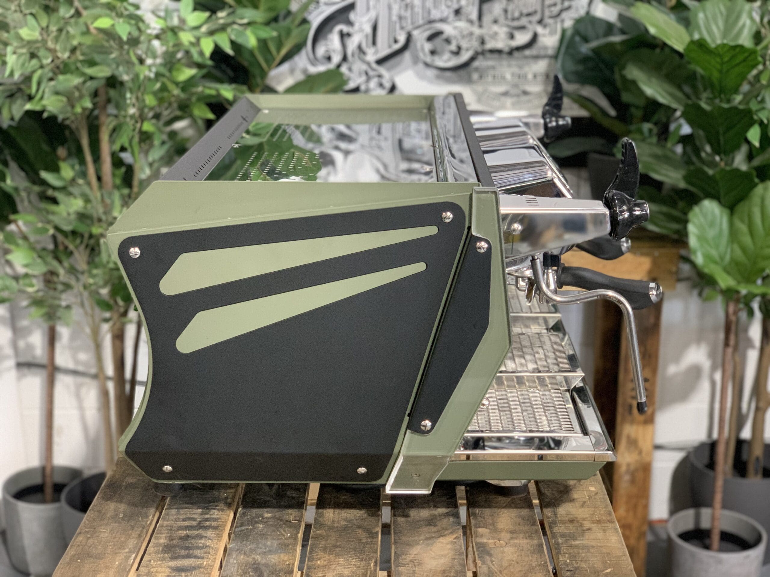 BFC Aviator Dark Green - 2 Group Commercial Espresso Machine - Black