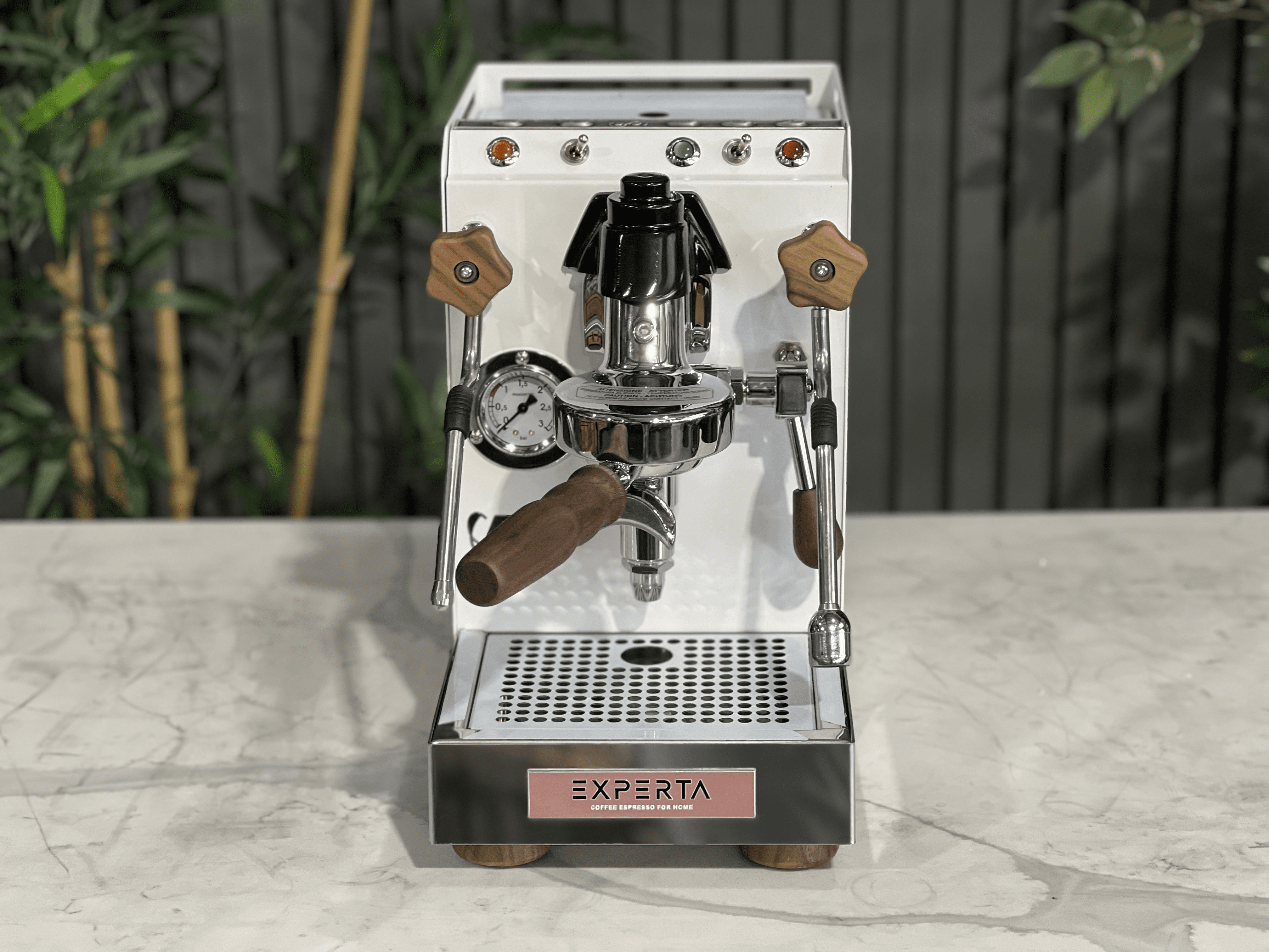 BFC Experta White - 1 Group Commercial Espresso Machine - Timber