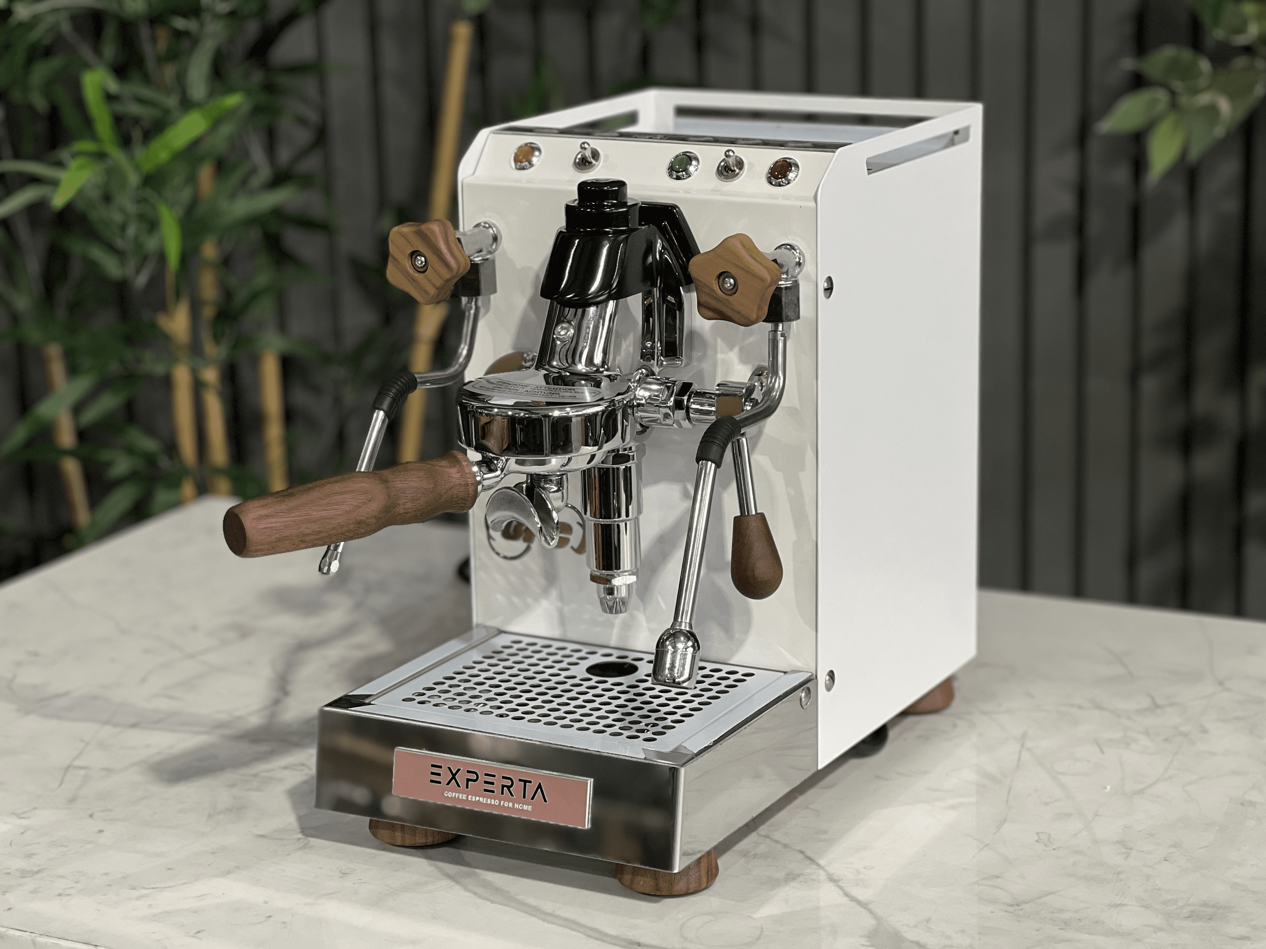 BFC Experta White - 1 Group Commercial Espresso Machine - Timber