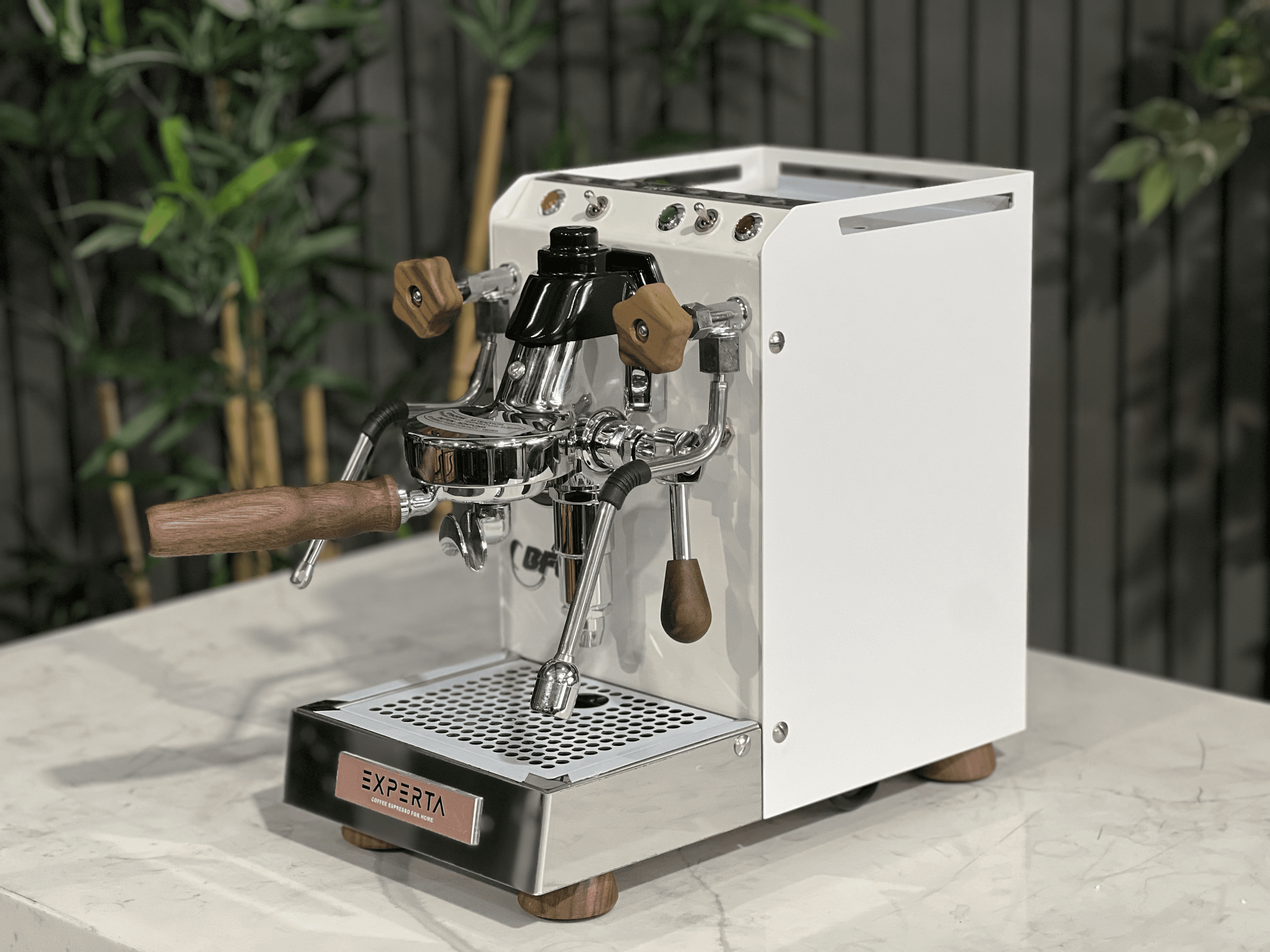 BFC Experta White - 1 Group Commercial Espresso Machine - Timber