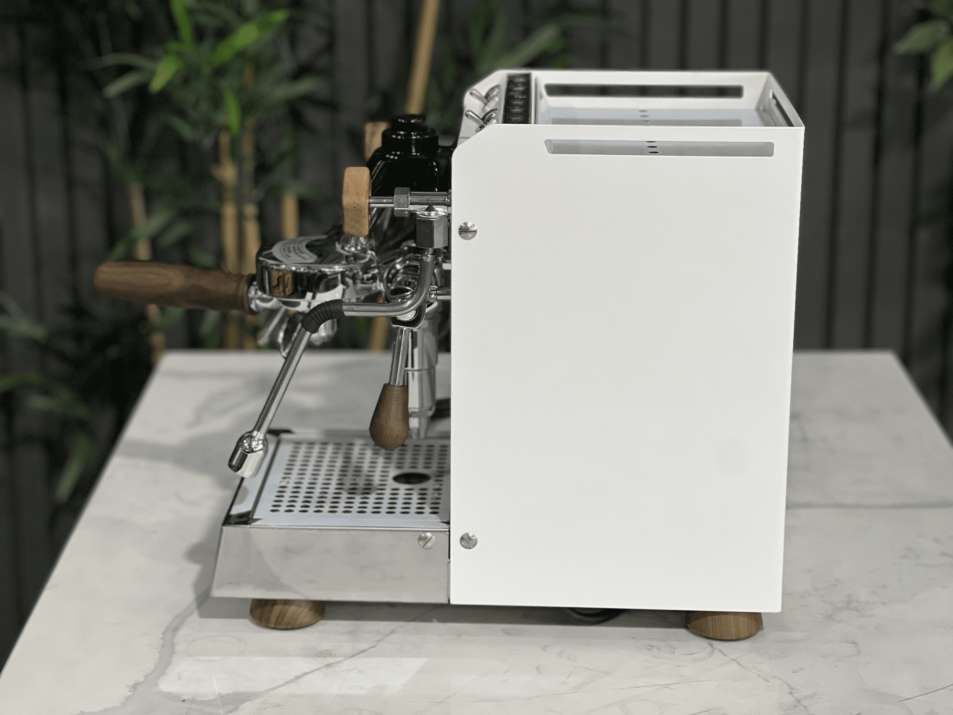 BFC Experta White - 1 Group Commercial Espresso Machine - Timber