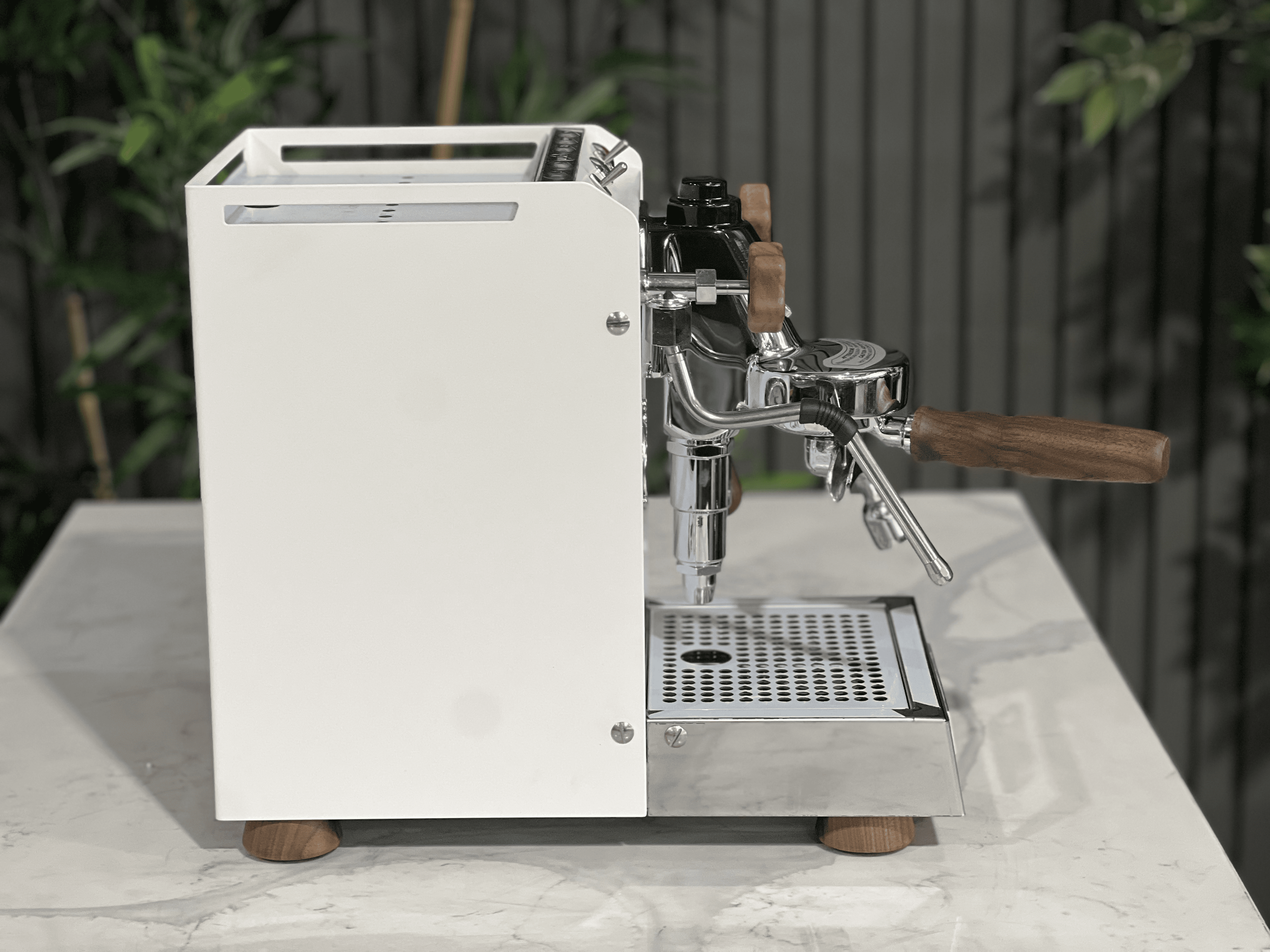 BFC Experta White - 1 Group Commercial Espresso Machine - Timber