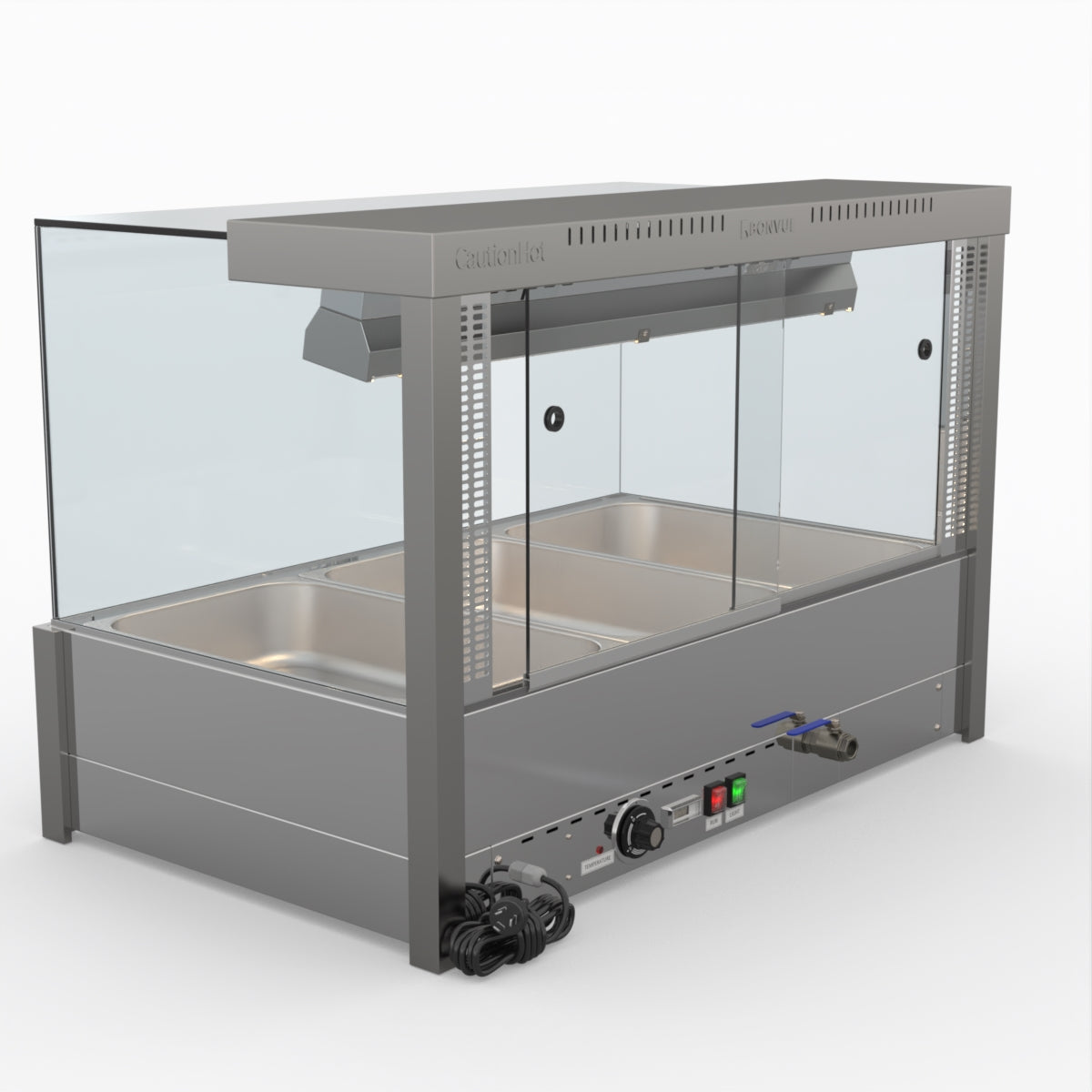 Bonvue Square Countertop Wet And Dry Bain Marie BM11SC