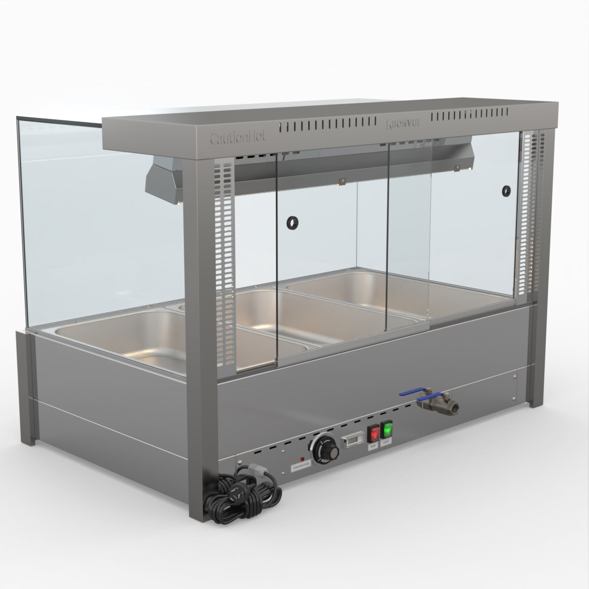 Bonvue Square Countertop Wet And Dry Bain Marie BM11SC