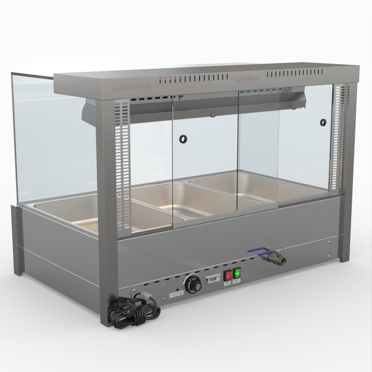 Bonvue Square Countertop Wet And Dry Bain Marie BM11SC