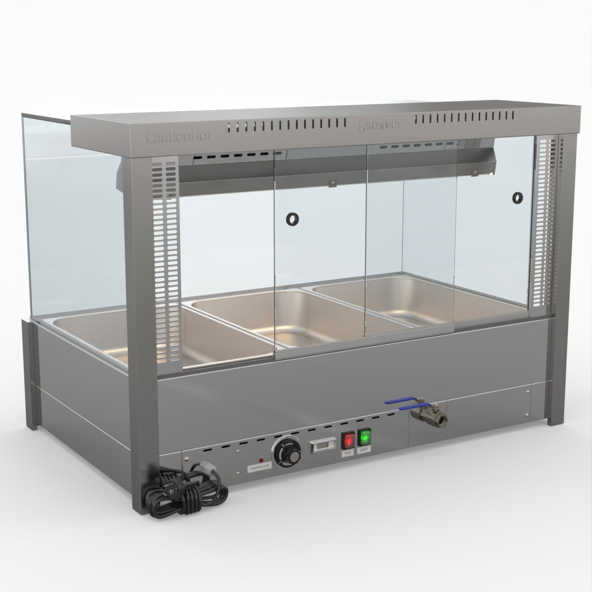 Bonvue Square Countertop Wet And Dry Bain Marie BM11SC
