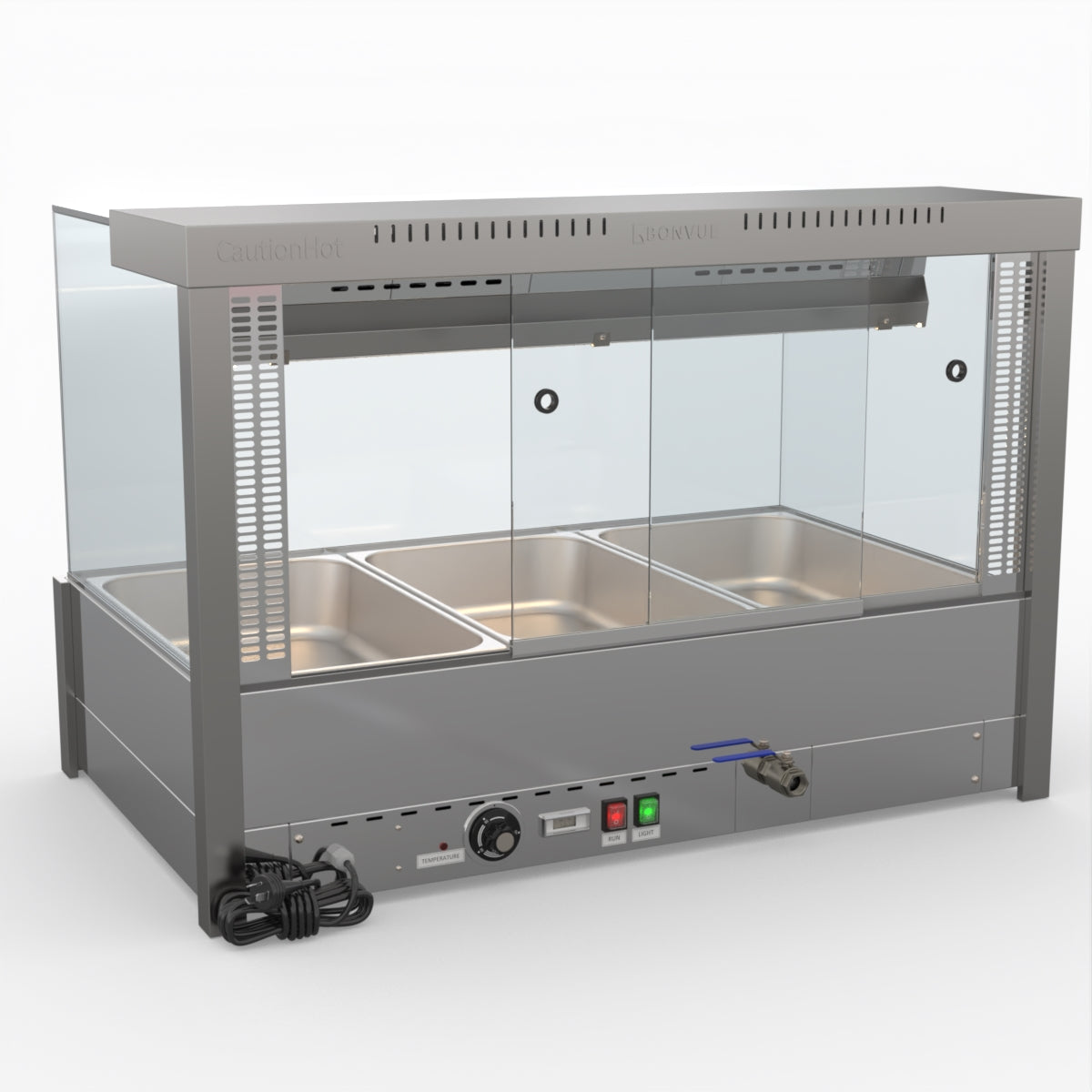 Bonvue Square Countertop Wet And Dry Bain Marie BM11SC