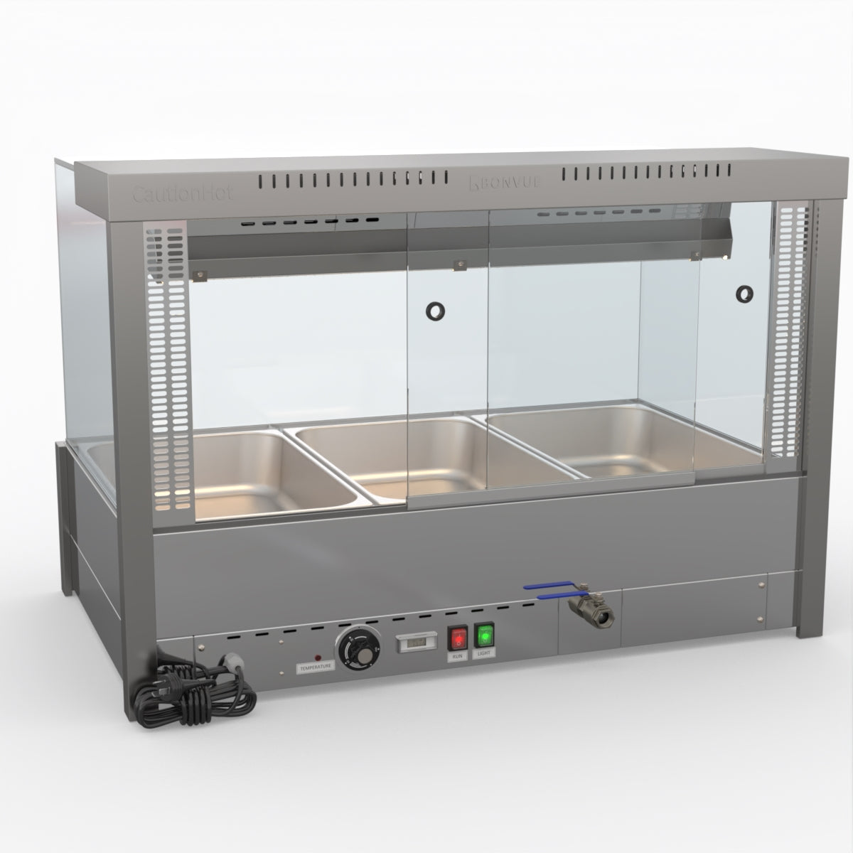Bonvue Square Countertop Wet And Dry Bain Marie BM11SC