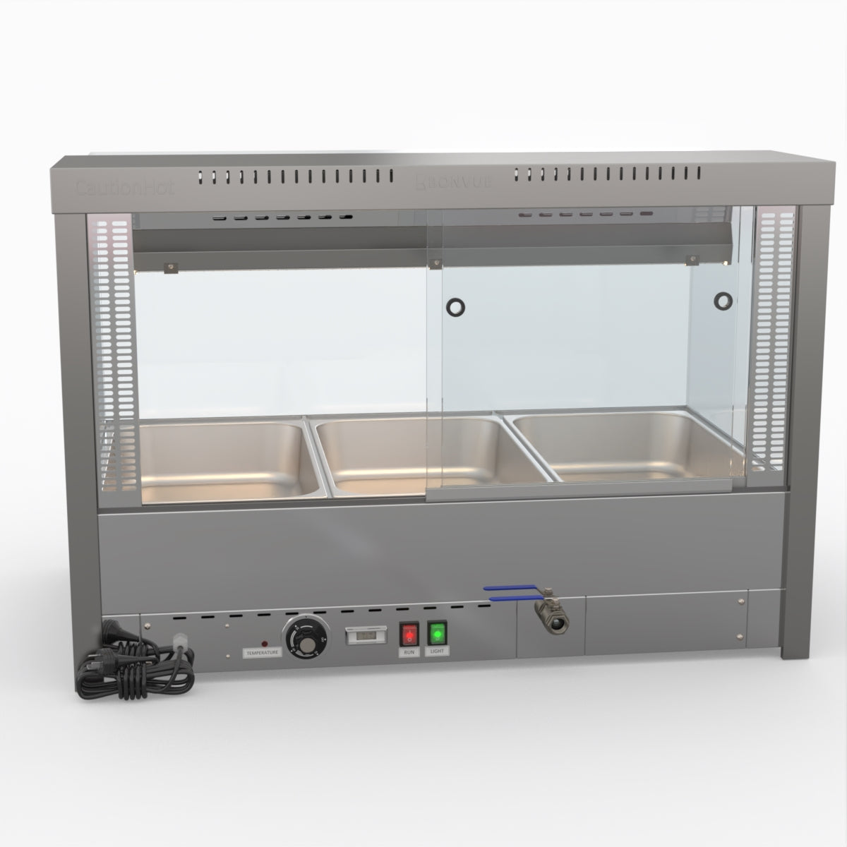Bonvue Square Countertop Wet And Dry Bain Marie BM11SC
