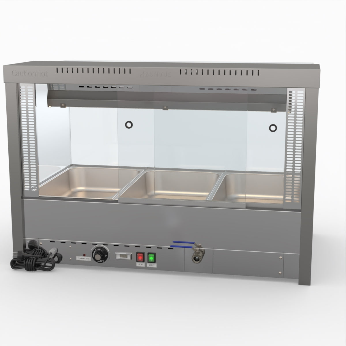 Bonvue Square Countertop Wet And Dry Bain Marie BM11SC