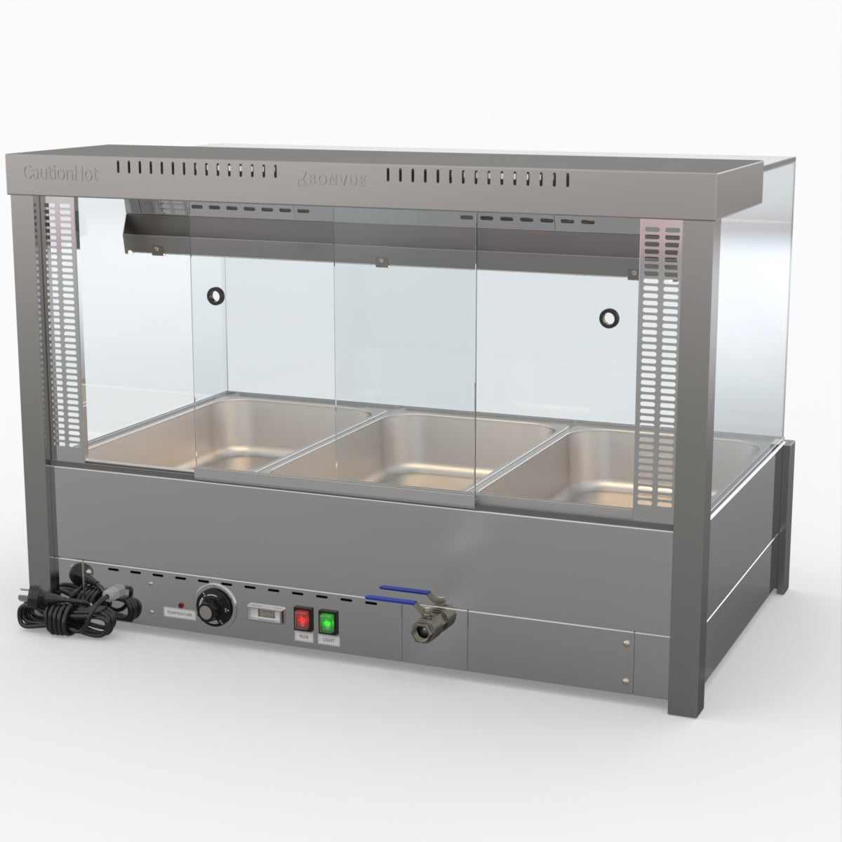 Bonvue Square Countertop Wet And Dry Bain Marie BM11SC