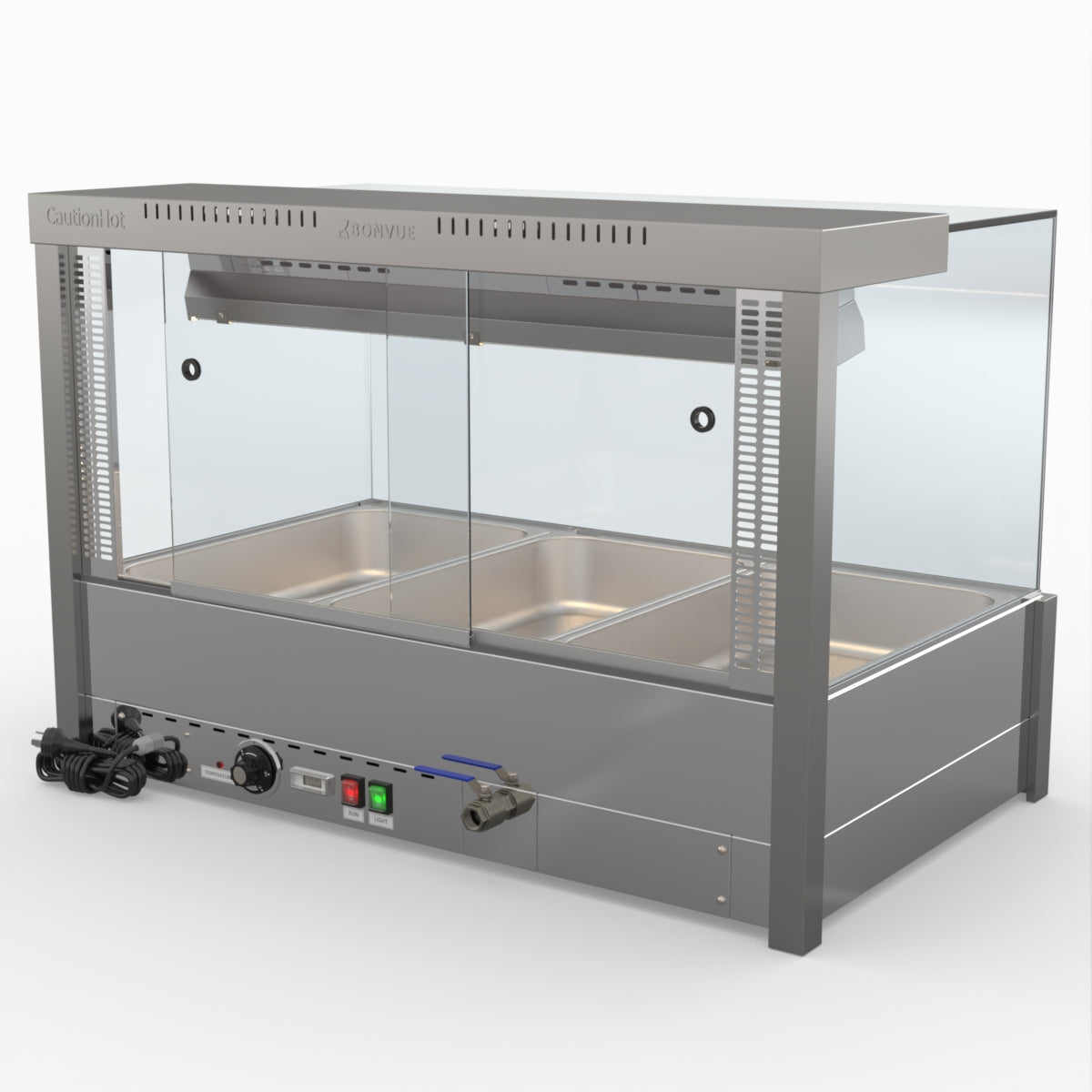 Bonvue Square Countertop Wet And Dry Bain Marie BM11SC