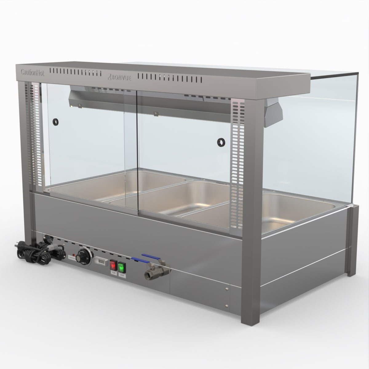 Bonvue Square Countertop Wet And Dry Bain Marie BM11SC
