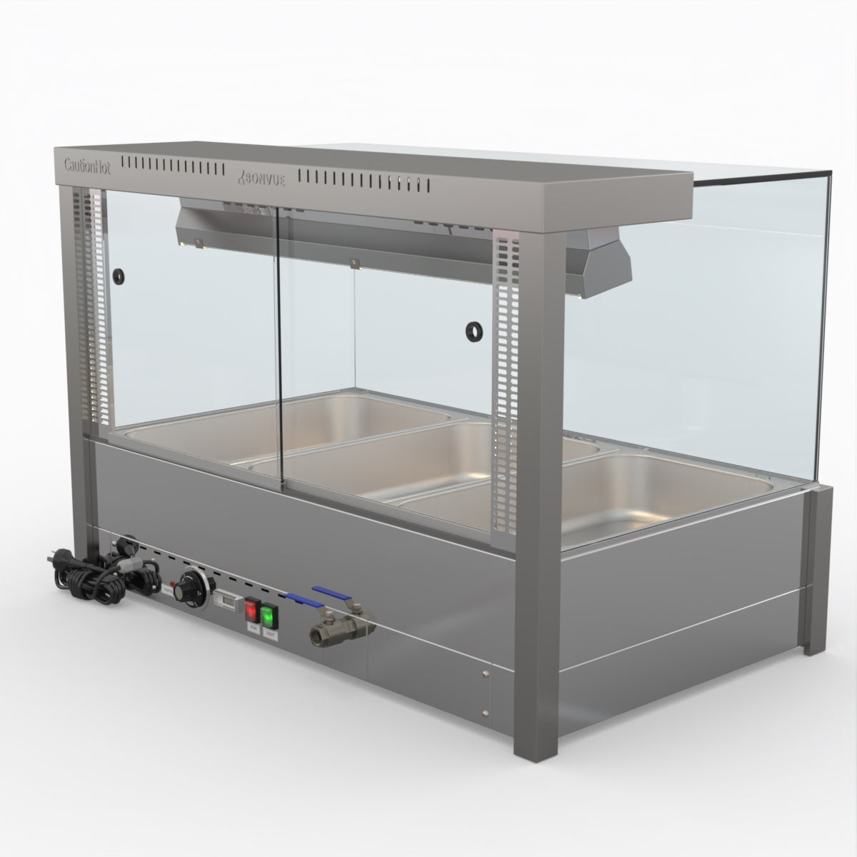 Bonvue Square Countertop Wet And Dry Bain Marie BM11SC