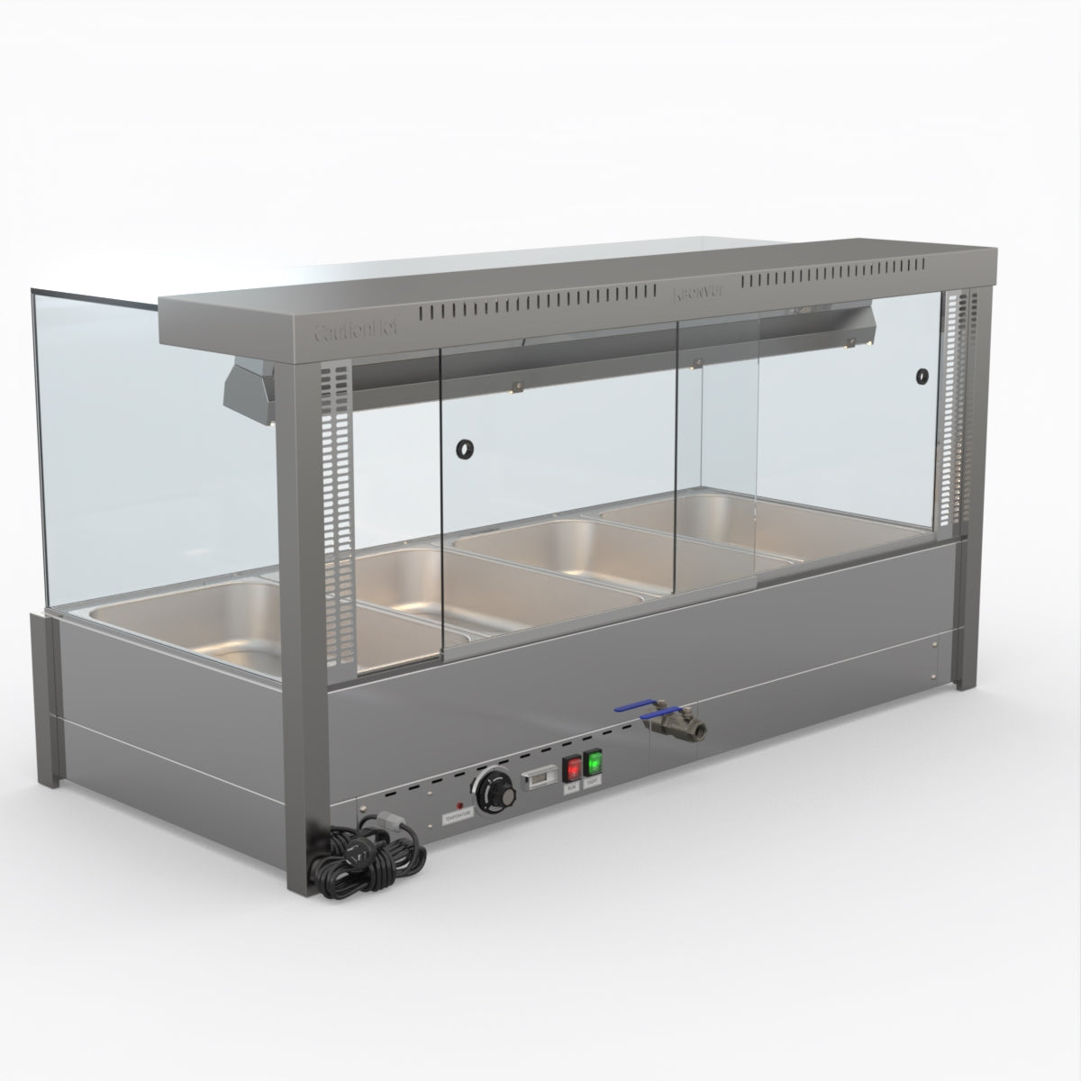 Bonvue Square Countertop Wet And Dry Bain Marie BM14SC