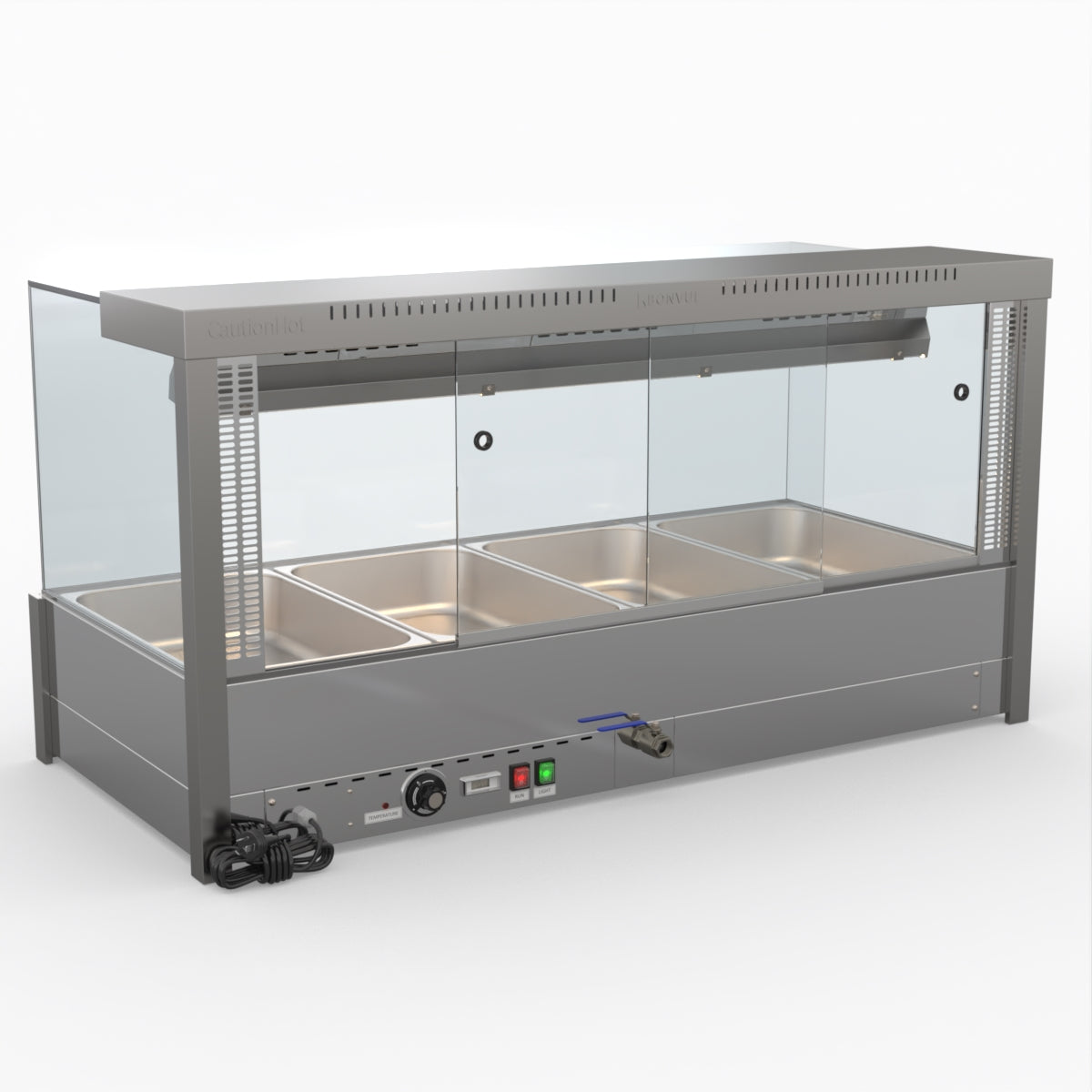 Bonvue Square Countertop Wet And Dry Bain Marie BM14SC