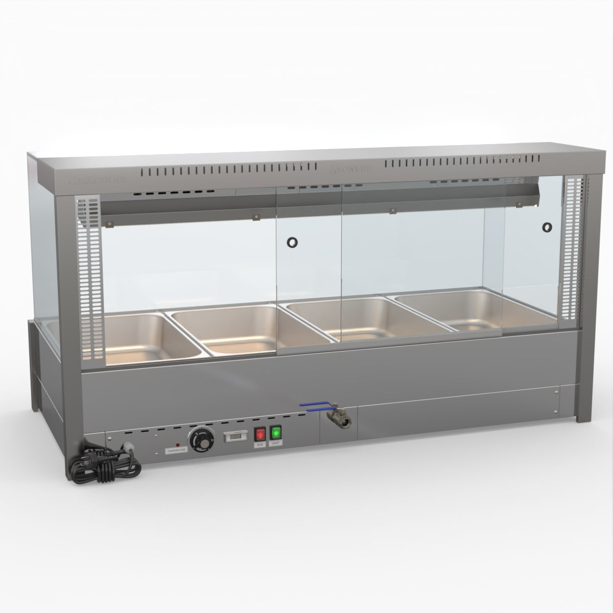 Bonvue Square Countertop Wet And Dry Bain Marie BM14SC
