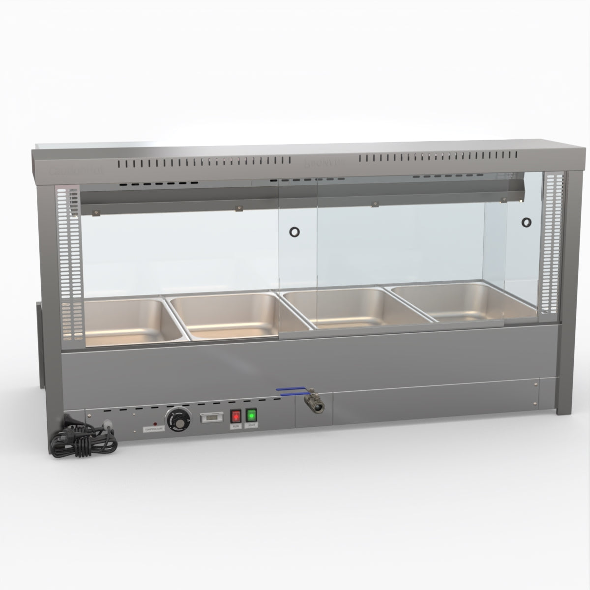 Bonvue Square Countertop Wet And Dry Bain Marie BM14SC