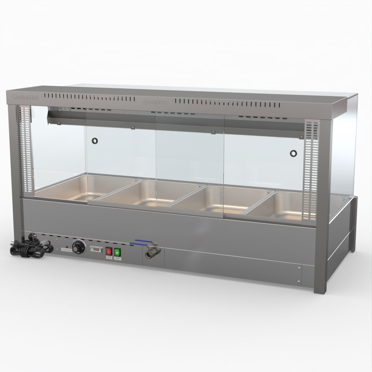 Bonvue Square Countertop Wet And Dry Bain Marie BM14SC