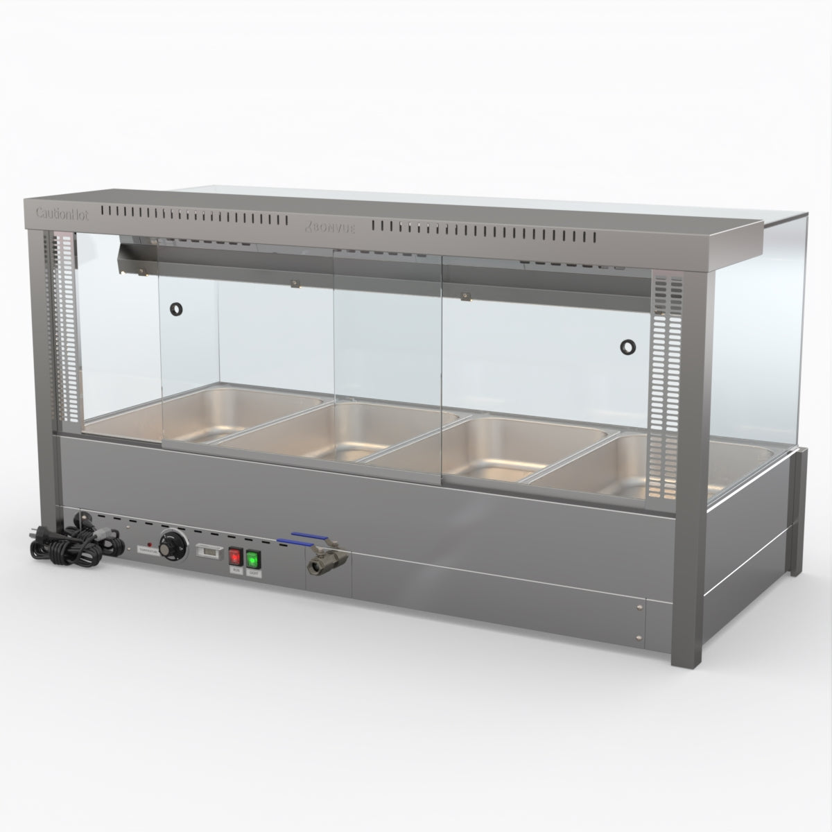 Bonvue Square Countertop Wet And Dry Bain Marie BM14SC