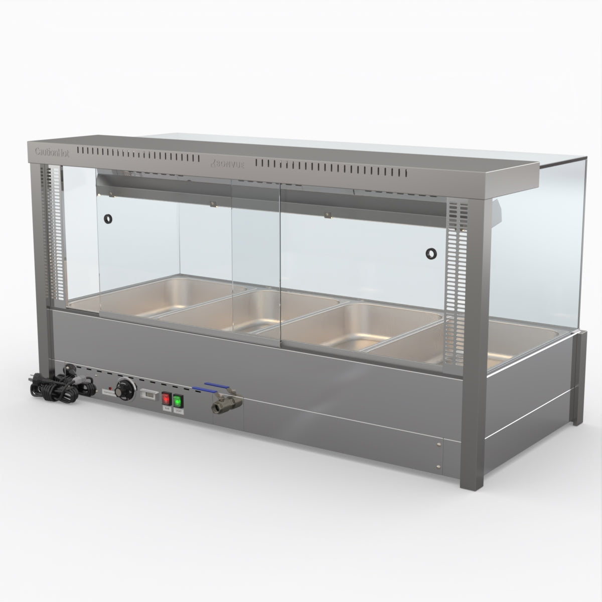Bonvue Square Countertop Wet And Dry Bain Marie BM14SC