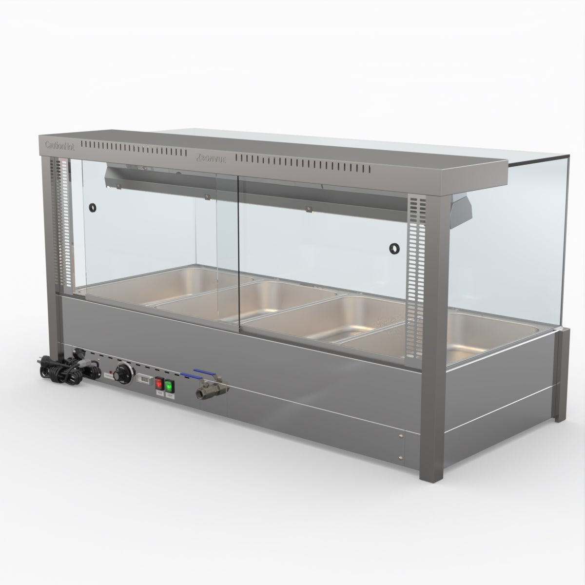 Bonvue Square Countertop Wet And Dry Bain Marie BM14SC