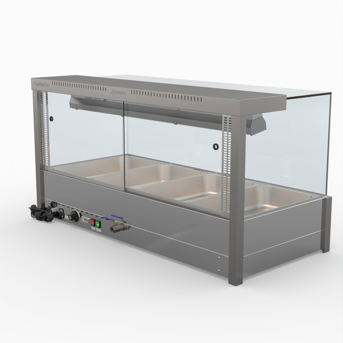 Bonvue Square Countertop Wet And Dry Bain Marie BM14SC