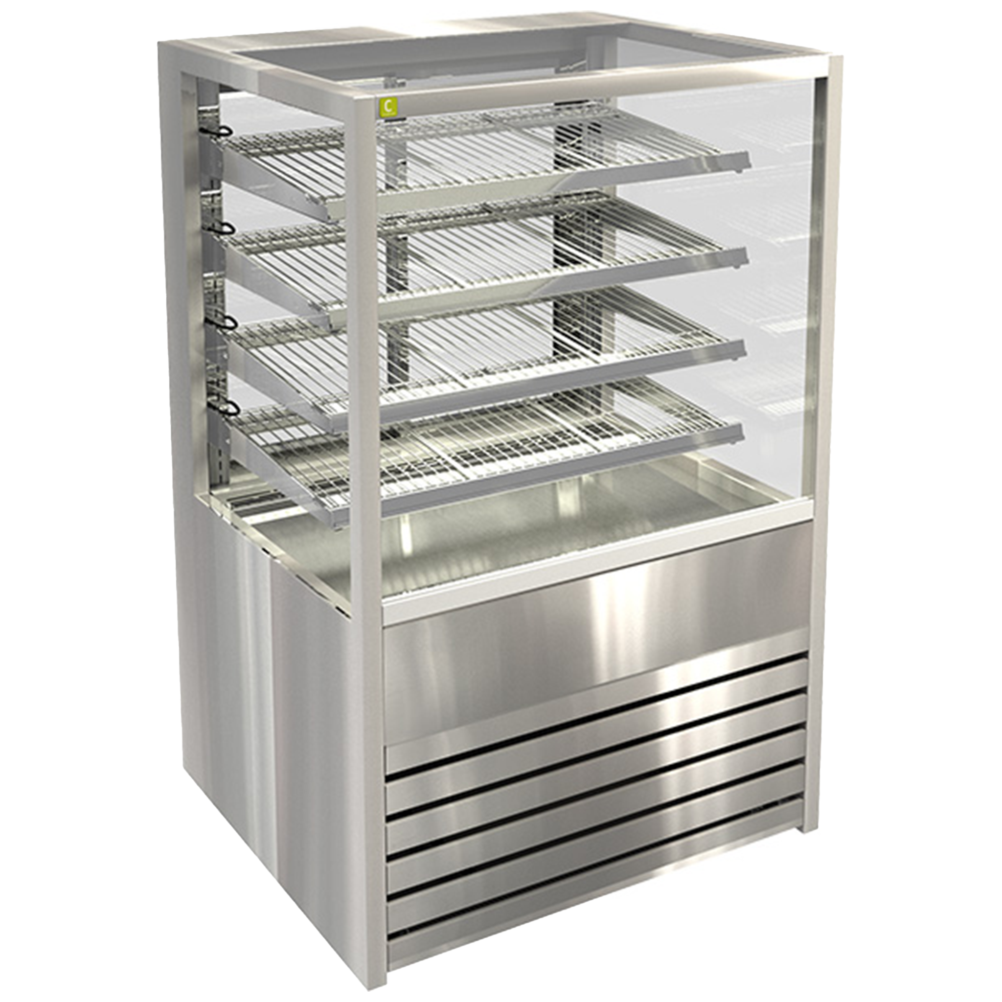 Cossiga Ambient Freestanding Solid Front Multi-Deck Heated Cabinet - BTGAB