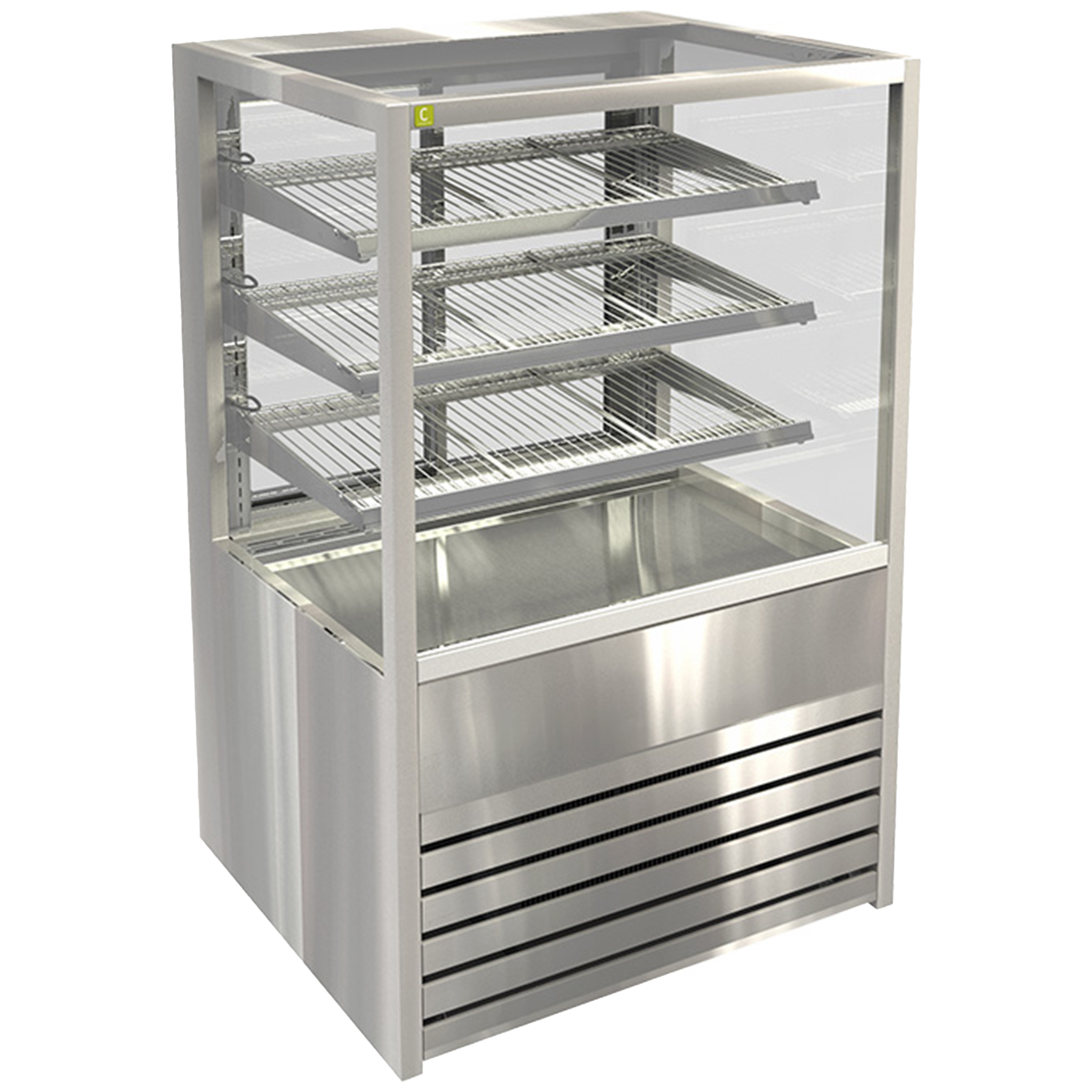 Cossiga Refrigerated Freestanding Solid Front Cabinet with Rear Glass Door - BTGRF