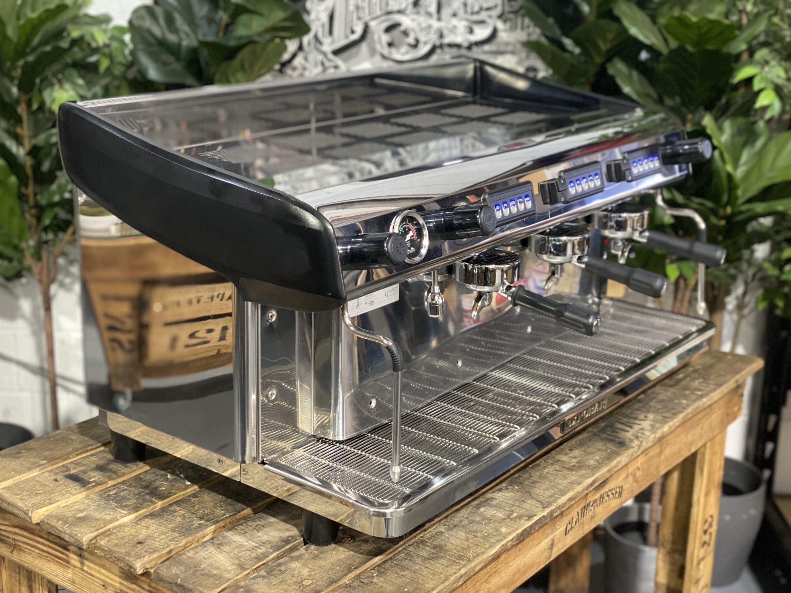 Expobar MegaCrem High Cup Stainless - 3 Group Commercial Espresso Machine - Black