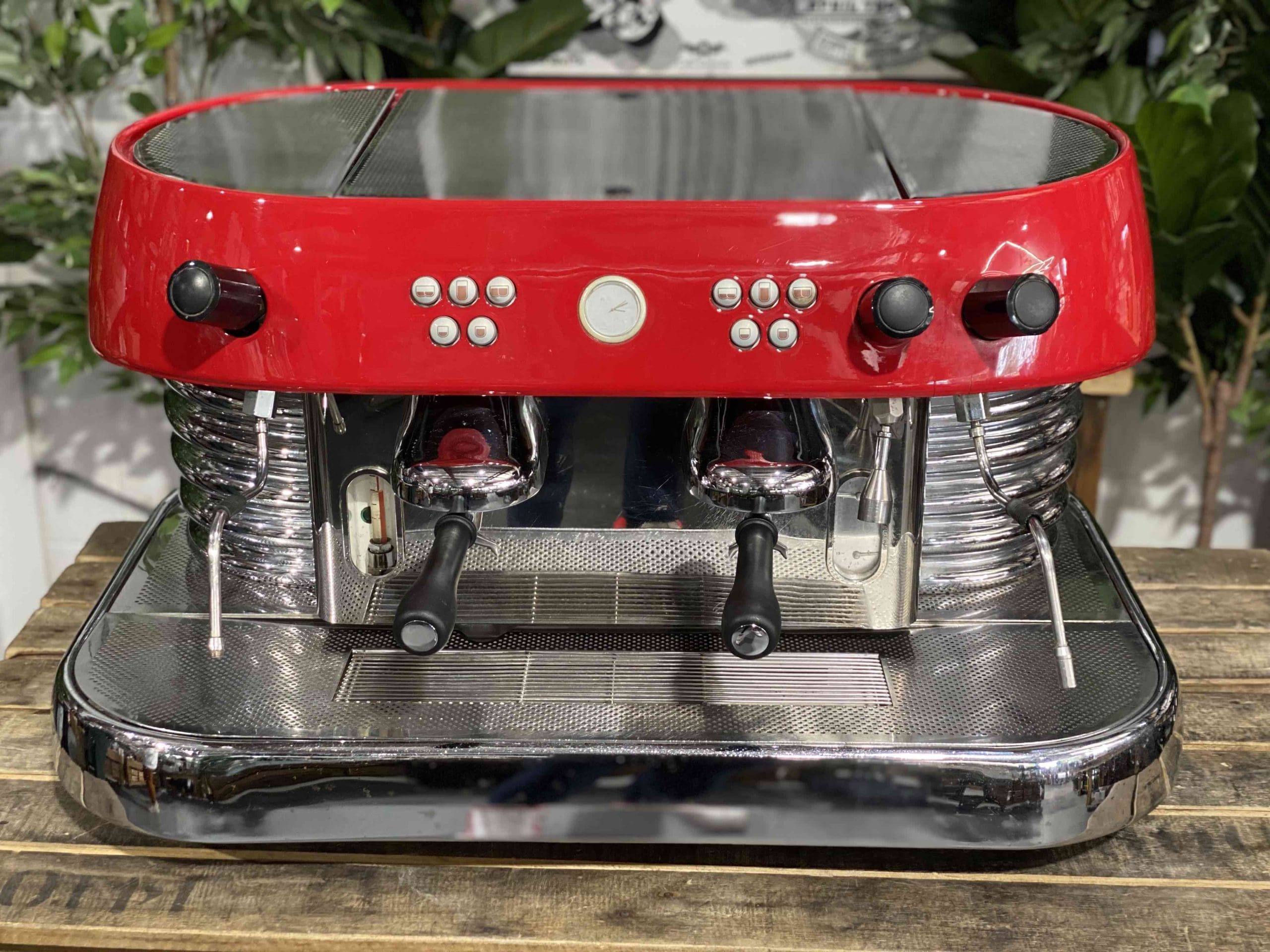 Brasilia Excelsior - 2 Group Commercial Espresso Machine - Red