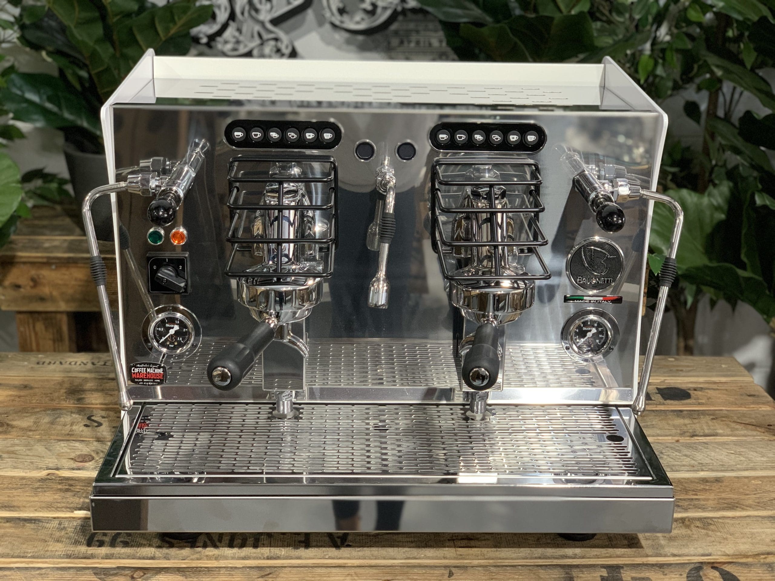Brugnetti Guilia Manufactum - 2 Group Commercial Espresso Machine - White