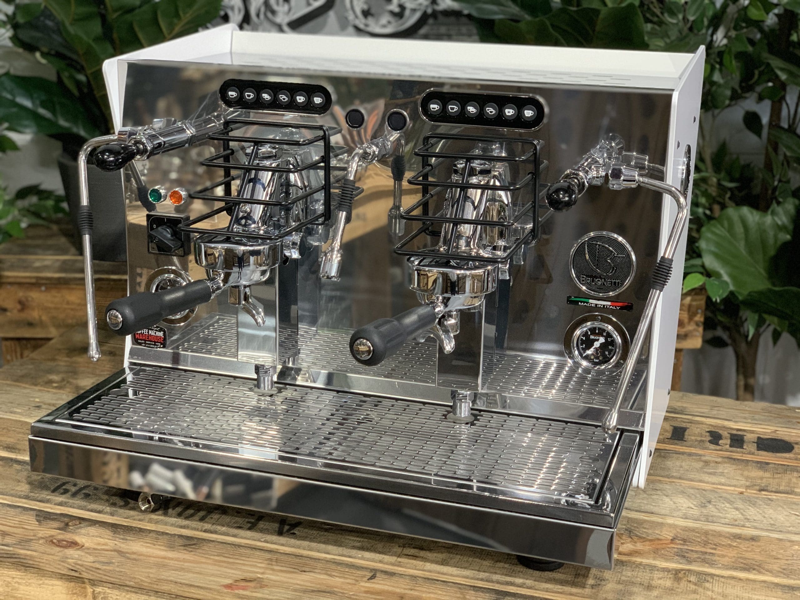 Brugnetti Guilia Manufactum - 2 Group Commercial Espresso Machine - White