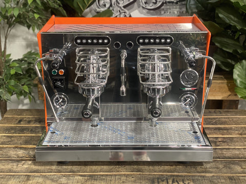 Brugnetti Giulia Manufactum Custom - 2 Group Commercial Espresso Machine - Orange