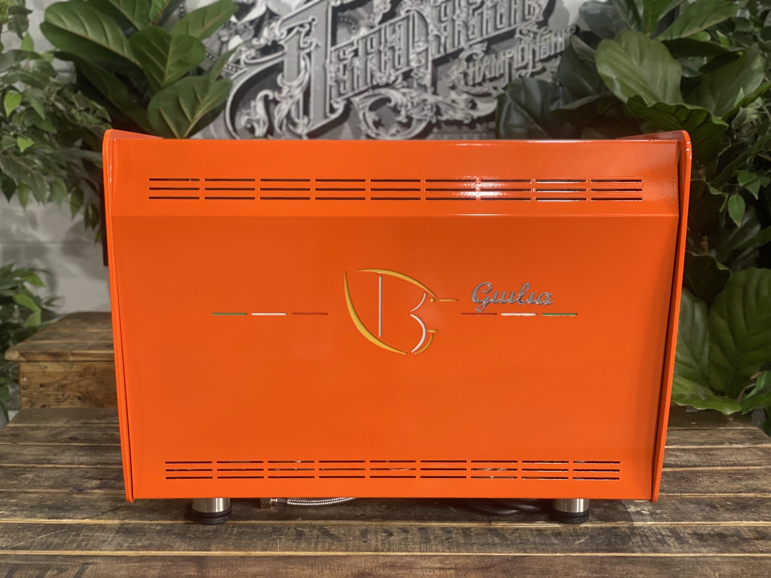 Brugnetti Giulia Manufactum Custom - 2 Group Commercial Espresso Machine - Orange