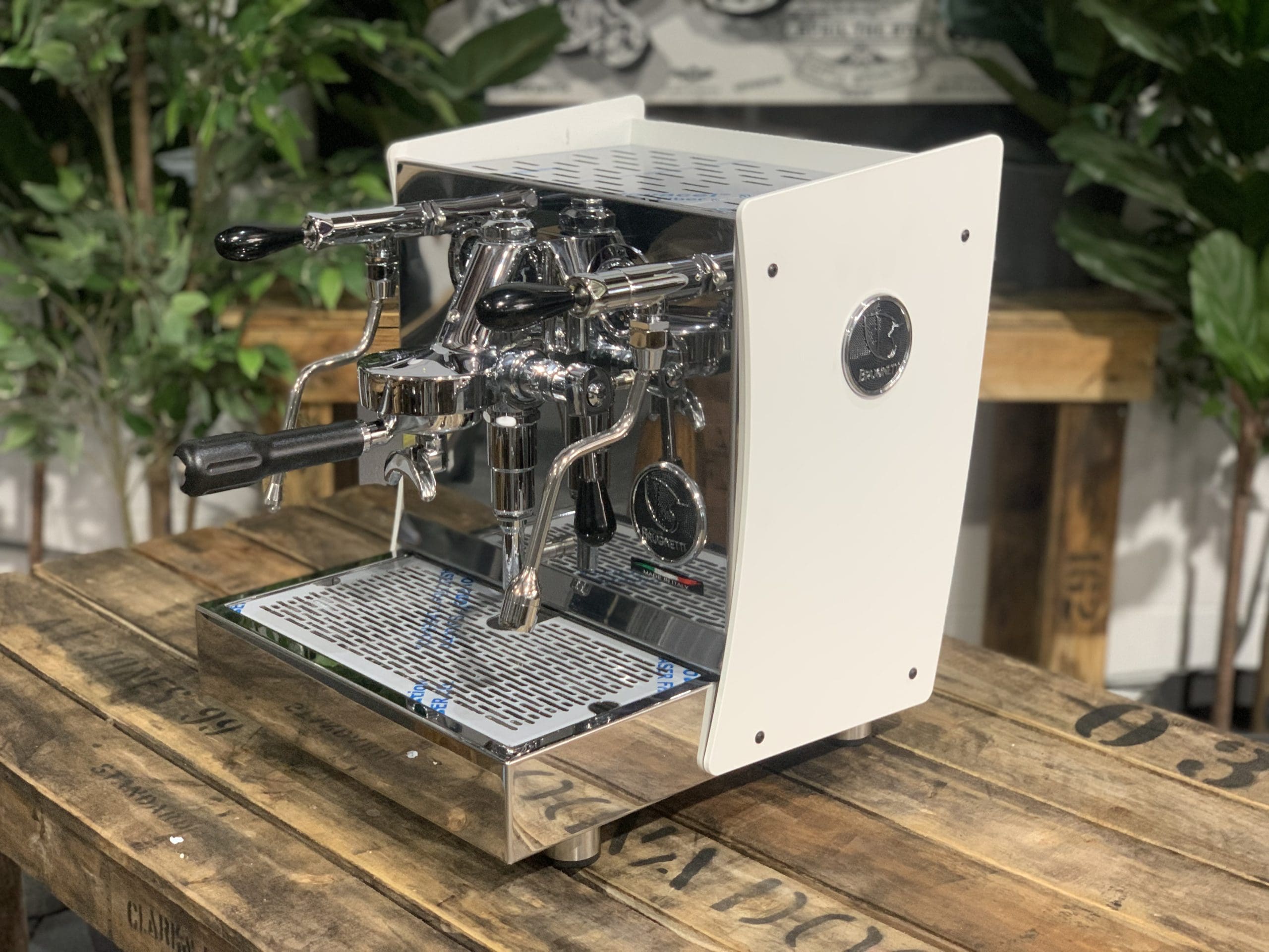 Brugnetti Giulietta White - 1 Group Commercial Espresso Machine - Stainless
