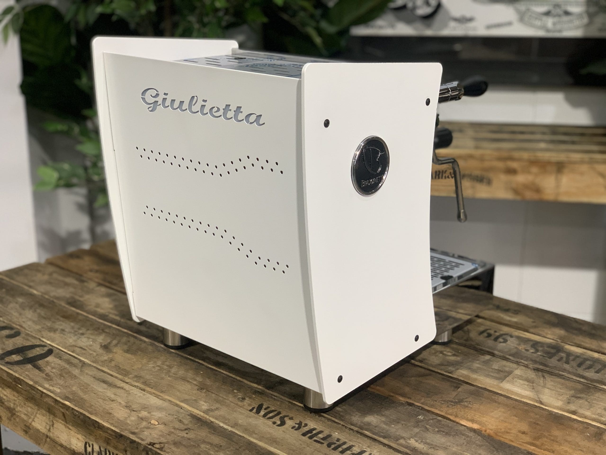 Brugnetti Giulietta White - 1 Group Commercial Espresso Machine - Stainless
