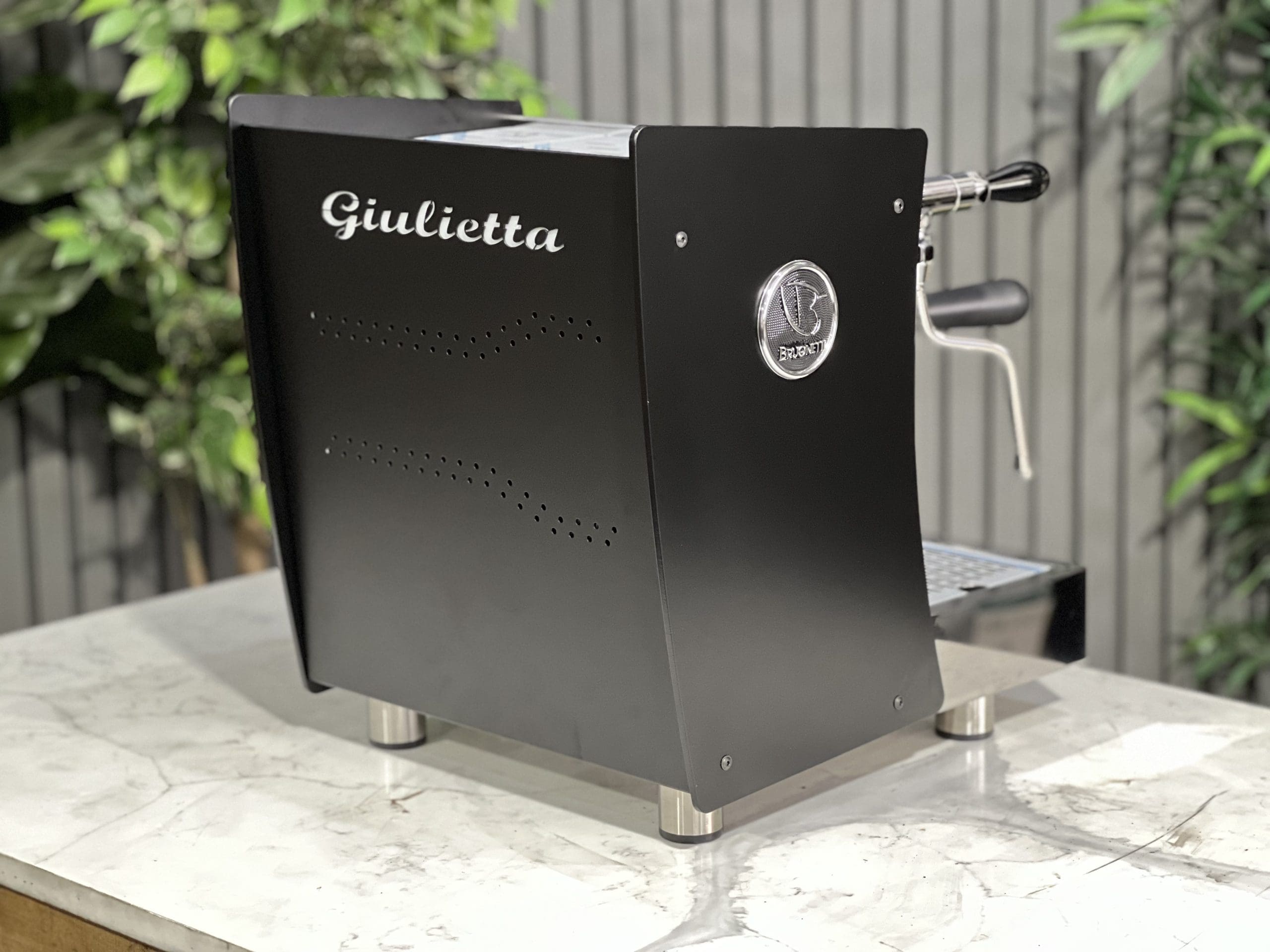Brugnetti Giulietta Black - 1 Group Commercial Espresso Machine - Stainless