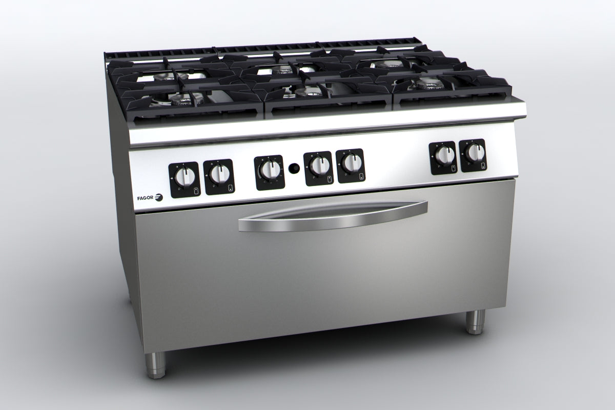 Fagor Kore 700-900 Series Gas Range with Gas Oven - 4 or 6 Burner