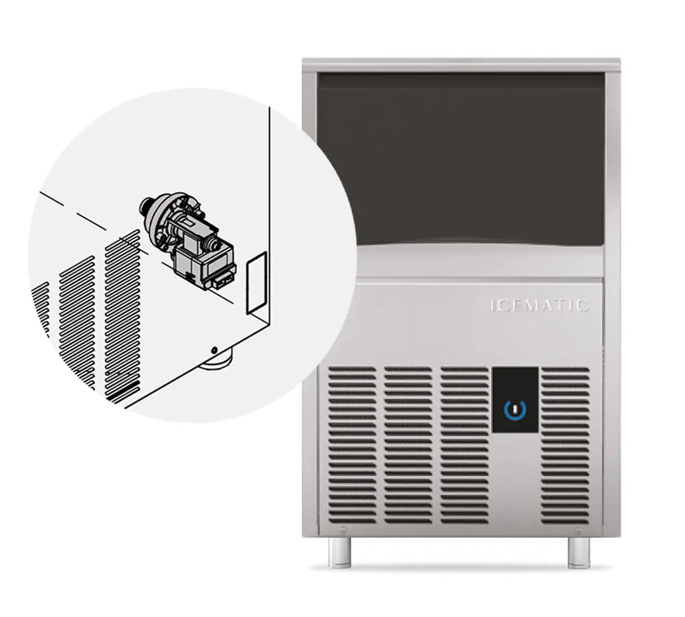 ICEMATIC 28kg Self Contained Ice Machines with Removable Air Filter and Integrated Drain pump C28DPPLUS-A