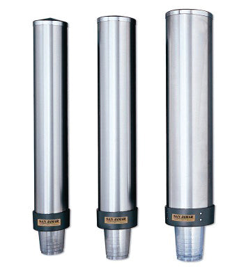 San Jamar Stainless Steel Wall Mount Pull Type Cup Dispenser to suit 950ml - 1360ml cups - C3500P