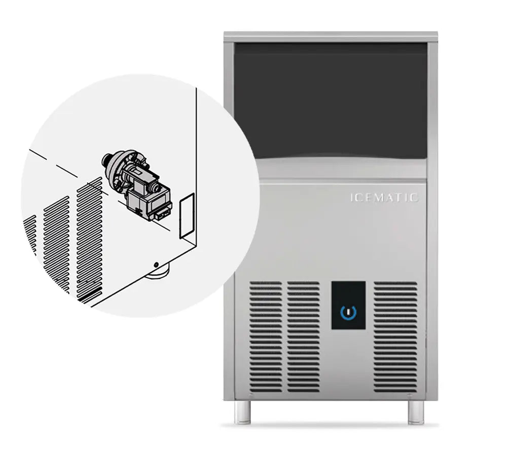 ICEMATIC 38kg Self Contained Ice Machines with Removable Air Filter and Integrated Drain pump C38DP-A