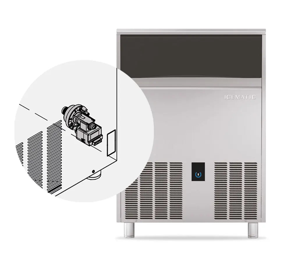 ICEMATIC 70kg Self Contained Ice Machines with Removable Air Filter and Integrated Drain pump C70DP-A