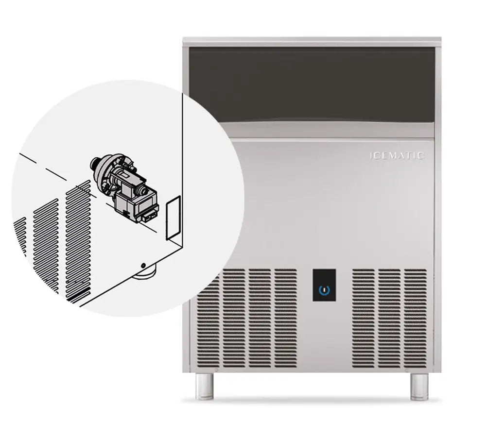 ICEMATIC 90kg Self Contained Ice Machines with Removable Air Filter and Integrated Drain pump C90DP-A