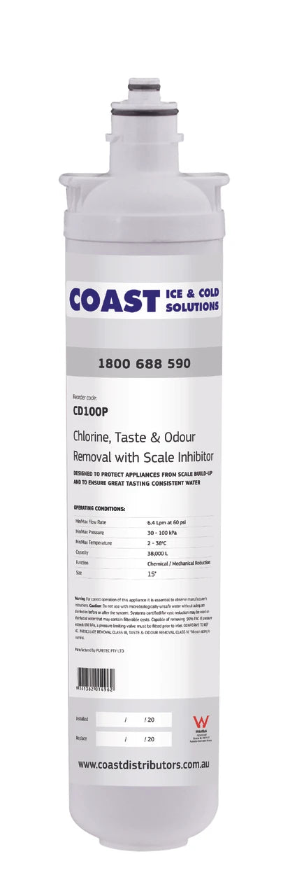 Ice-O-Matic CD100P Water Filter Cartridge for Puretech CD10