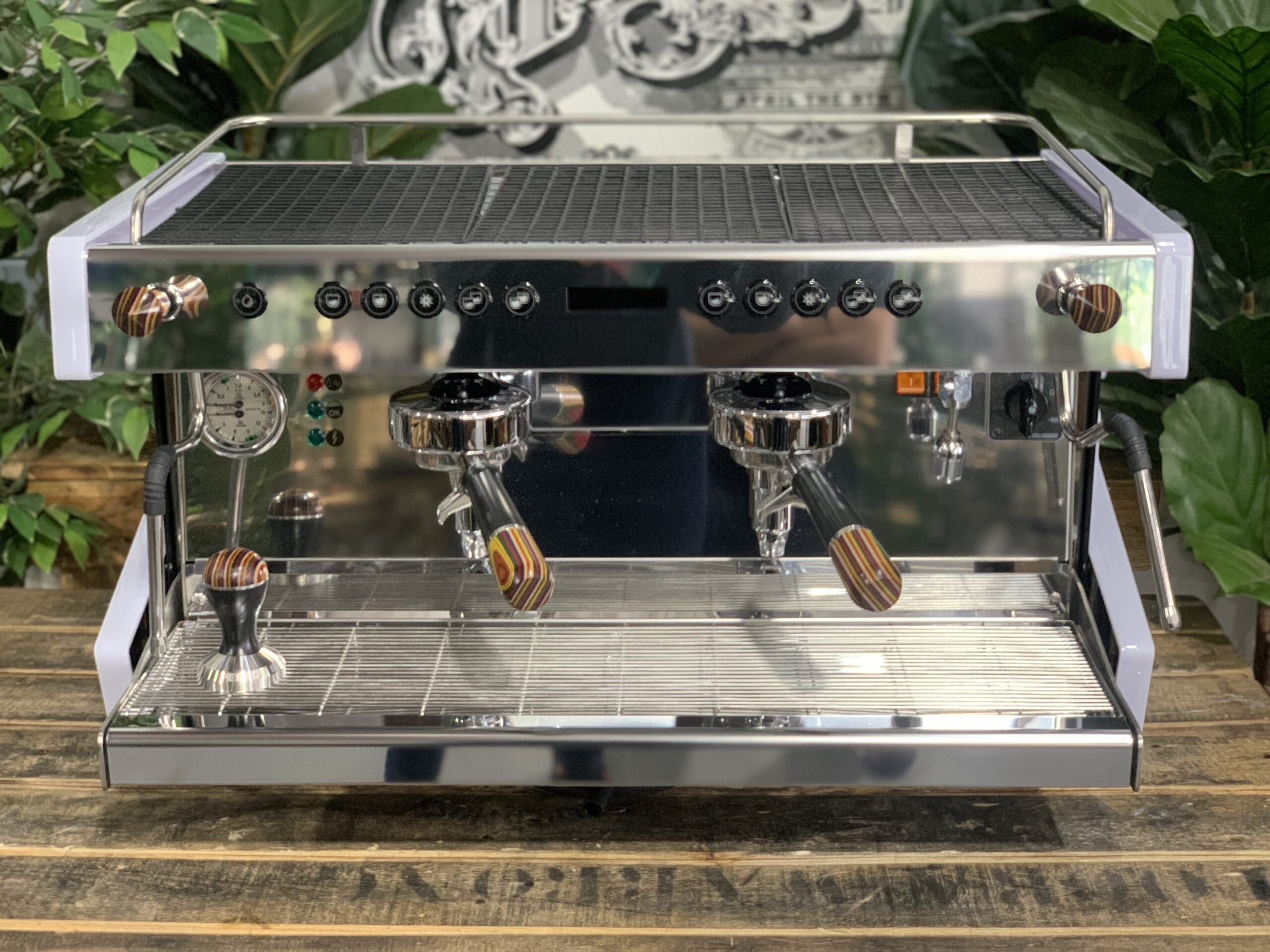 Cime CO-03 NEO E61 with Multi Colour Skateboard & Grips - 2 Group Commercial Espresso Machine - Black